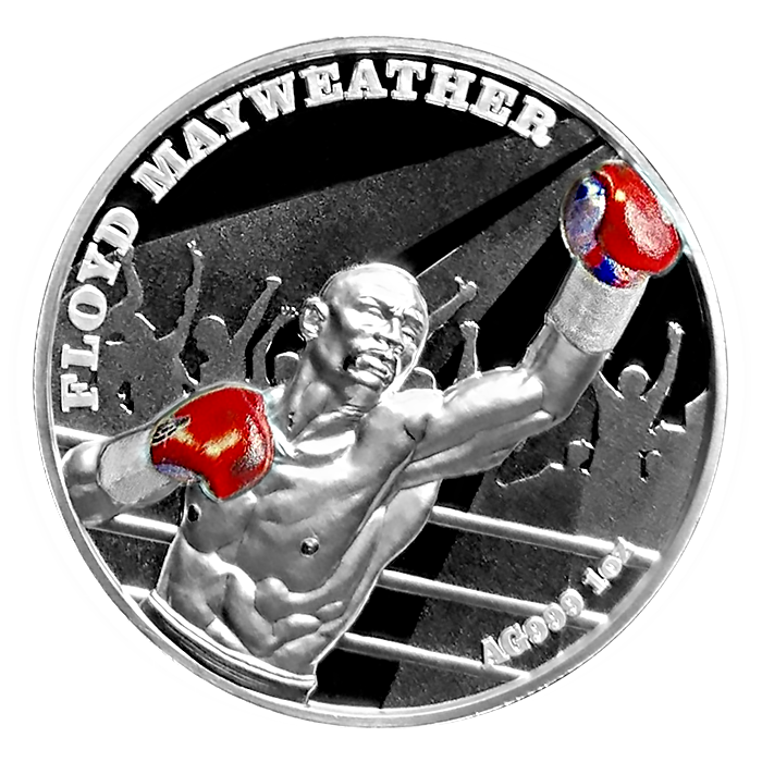 2024 Samoa Floyd Mayweather HR Colorized 1 oz Silver Coin – CoinsTV