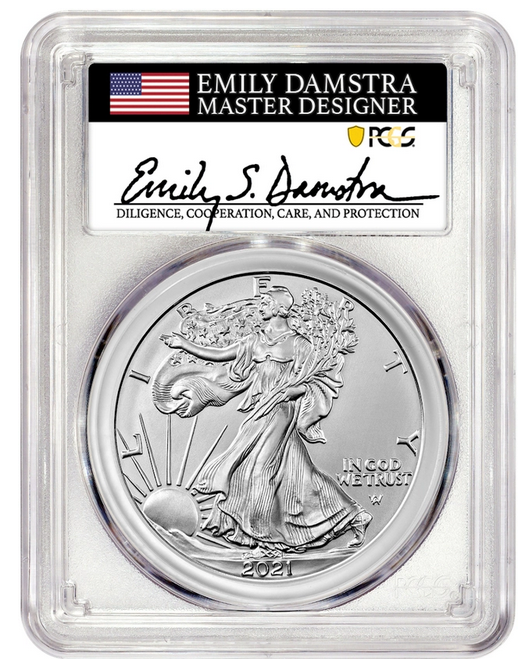 2021 Silver Eagle - Business Strike - Type 2 - PCGS MS70 FS First