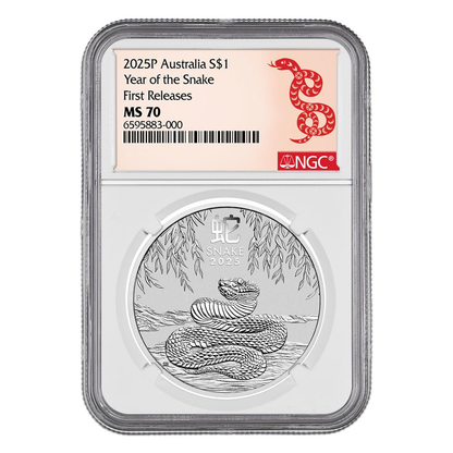 2025 Perth Year of the Snake 1 oz Silver - NGC MS70 First Releases