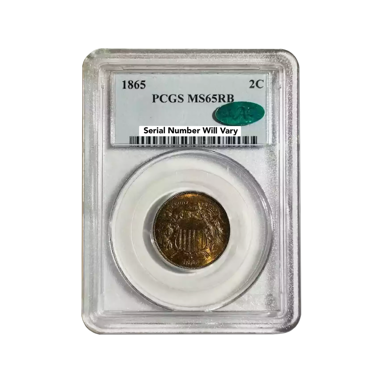 1865 Two Cent Piece - PCGS MS65RB CAC