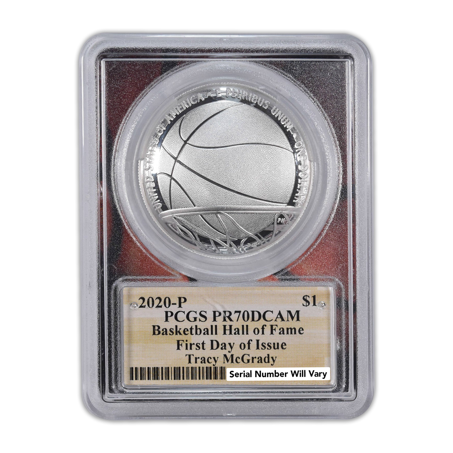 2020 Basketball Hall of Fame Silver Dollar Commemorative - PCGS PR70 McGrady Signature