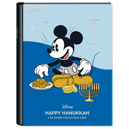 2024 Happy Hanukkah Disney Season's Greetings 1 oz Silver