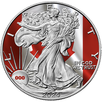 2024 Flags of the World Silver Eagle - Canada - First Edition