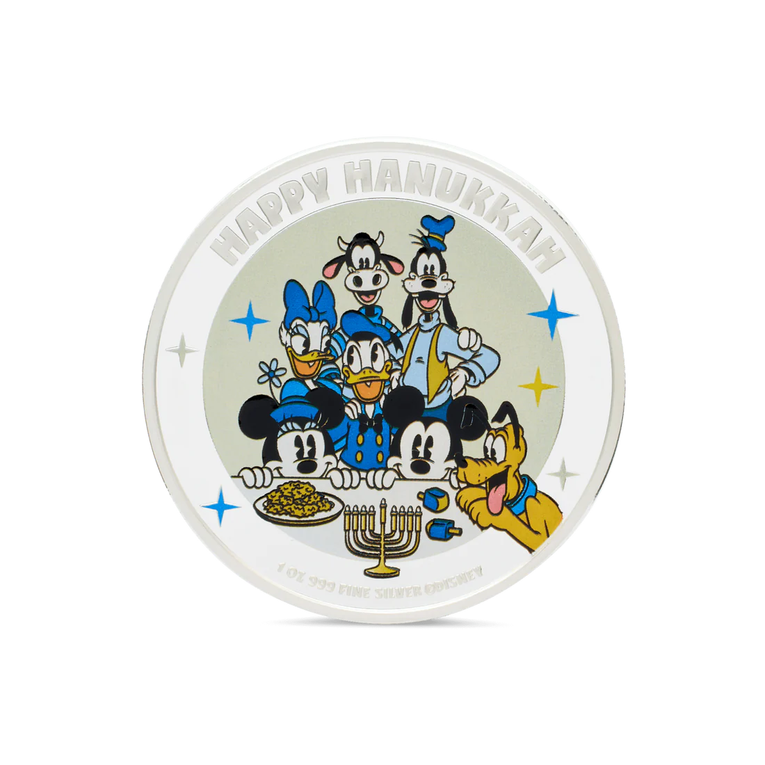 2024 Happy Hanukkah Disney Season's Greetings 1 oz Silver