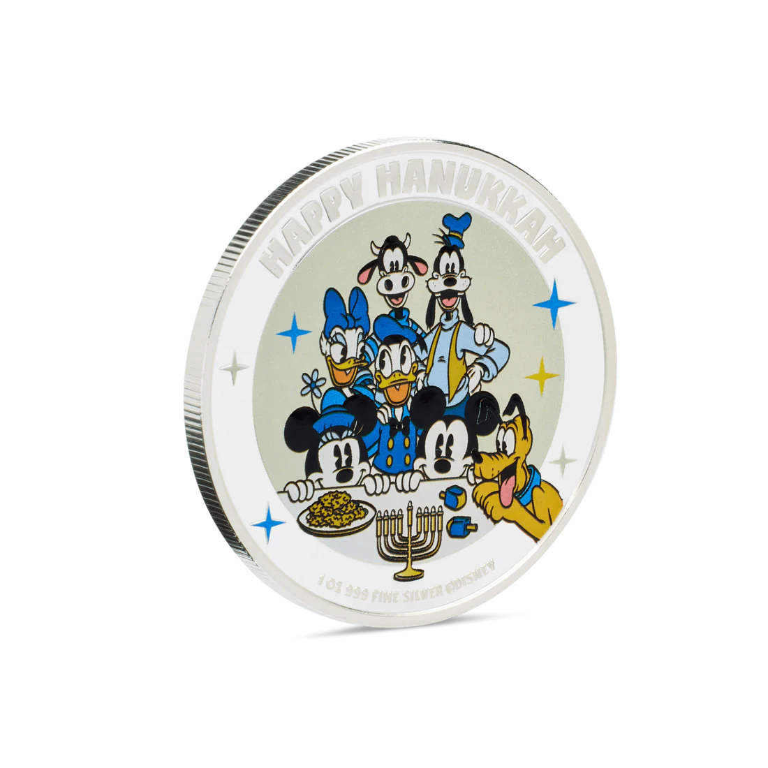 2024 Happy Hanukkah Disney Season's Greetings 1 oz Silver