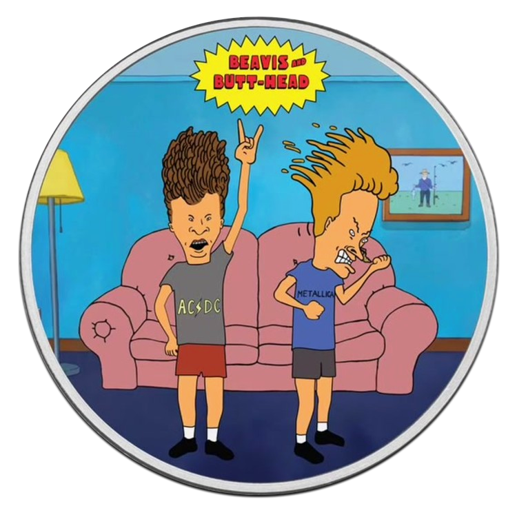 2023 Niue Beavis & Butthead Headbanger Edition 1 oz Silver Coin