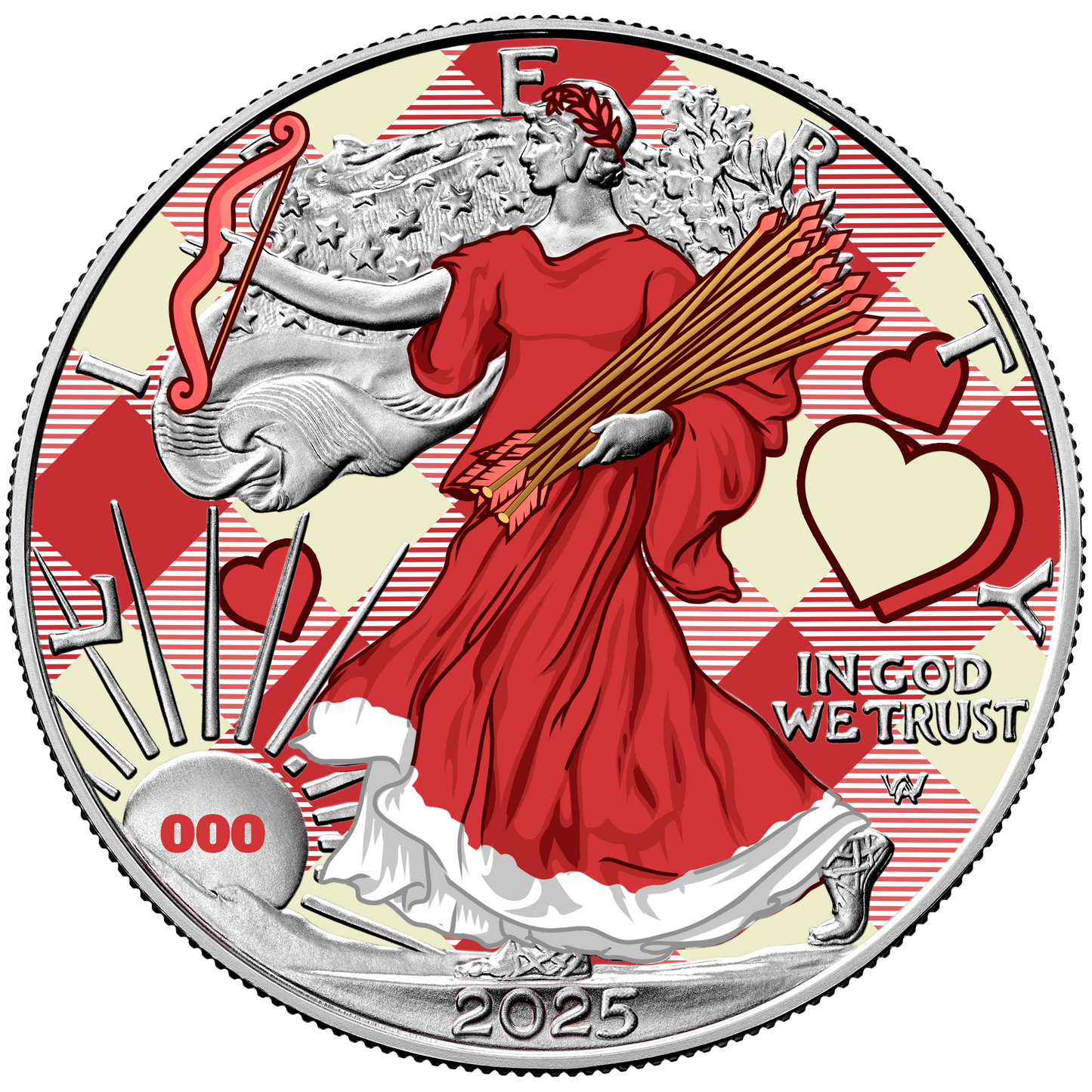 2025 Chromatics Shot Through the Heart Valentine Day Silver Eagle