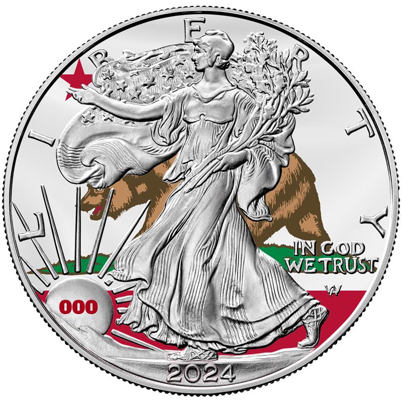 2024 State Flags Silver Eagle - California Limited Edition