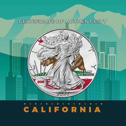 2024 State Flags Silver Eagle - California Limited Edition