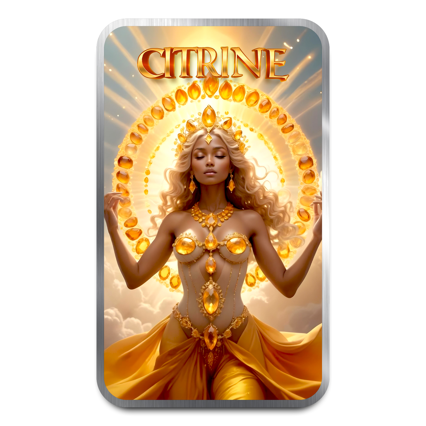 Chromatics Gemstone Goddesses Citrine 1 oz Silver Bar