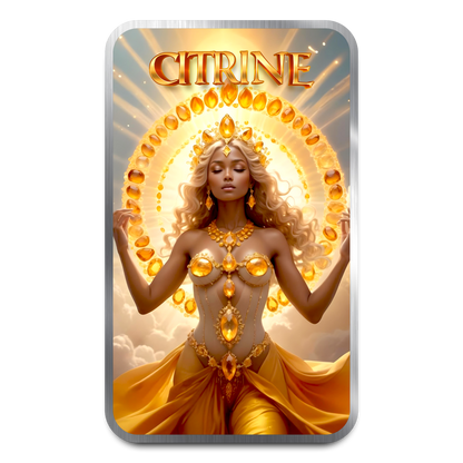 Chromatics Gemstone Goddesses Citrine 1 oz Silver Bar