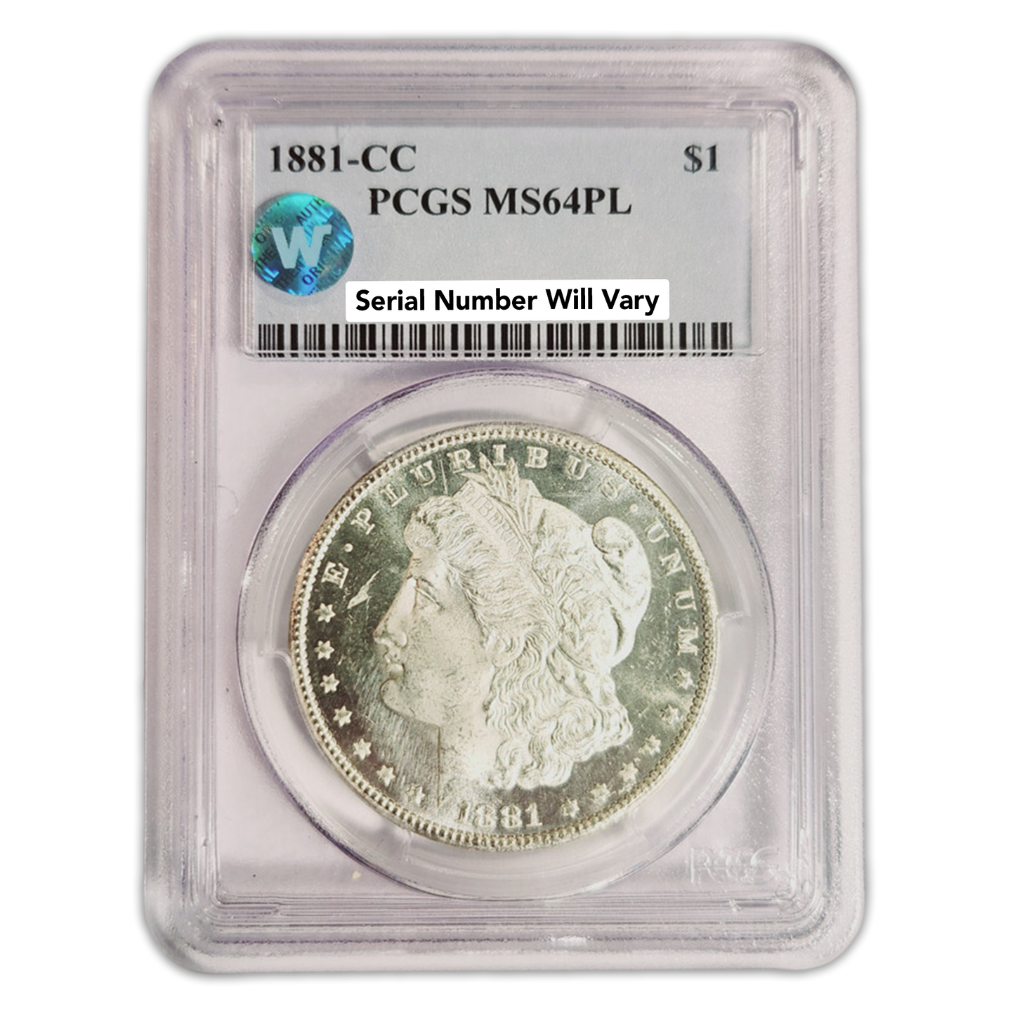 1881-CC Morgan Silver Dollar Carson City - PCGS MS64 PL Sight White