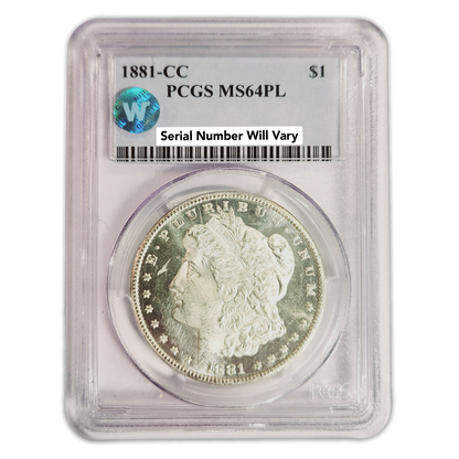 1881-CC Morgan Silver Dollar Carson City - PCGS MS64 PL Sight White