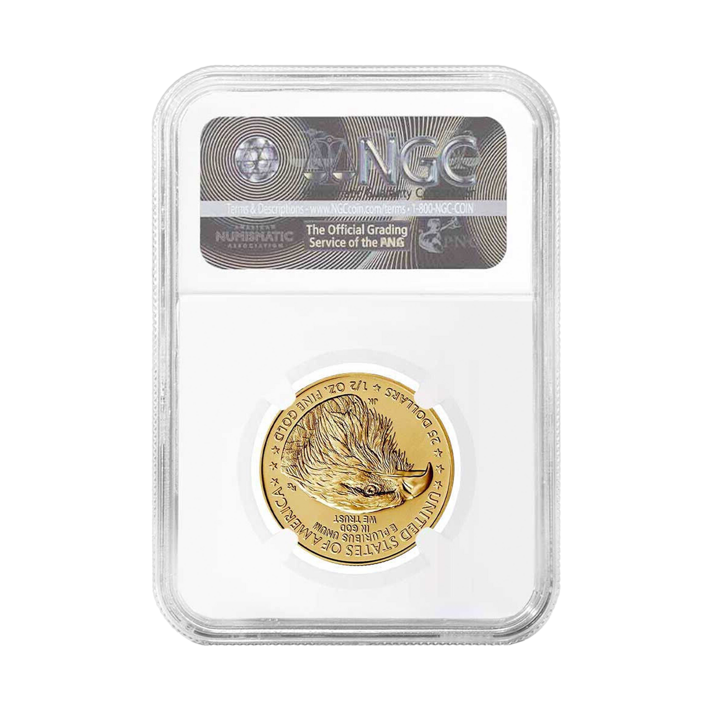 2025 $25 Gold Eagle in God We Trust Label - NGC MS70 Early Releases