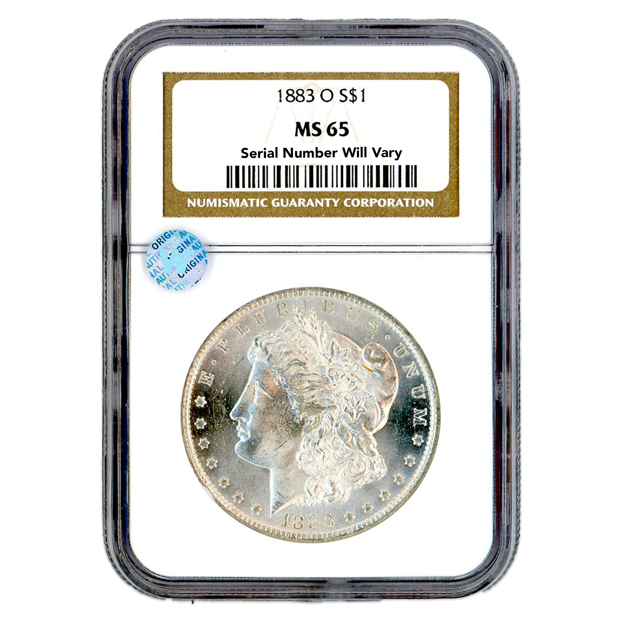 1883 O Morgan Silver Dollar New Orleans - NGC MS65 Sight White