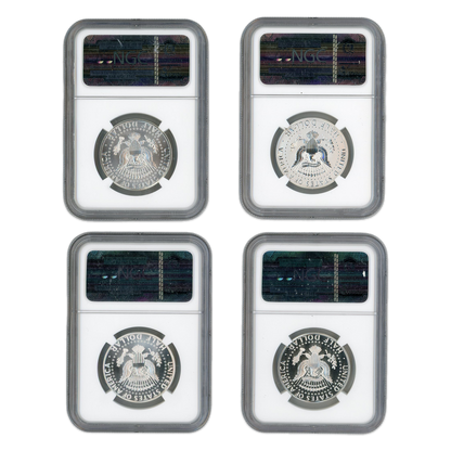 2014 Kennedy Silver Half Dollars - High Relief Early Releases - 4 pc Anniversary Set - NGC PF70