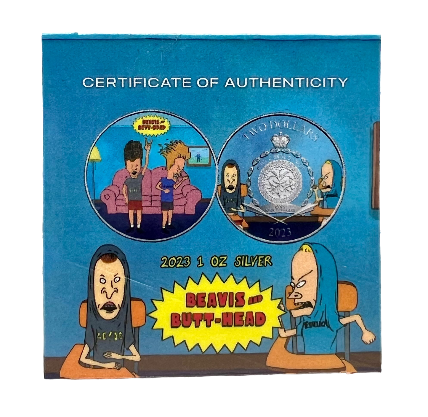 2023 Niue Beavis & Butthead Headbanger Edition 1 oz Silver Coin