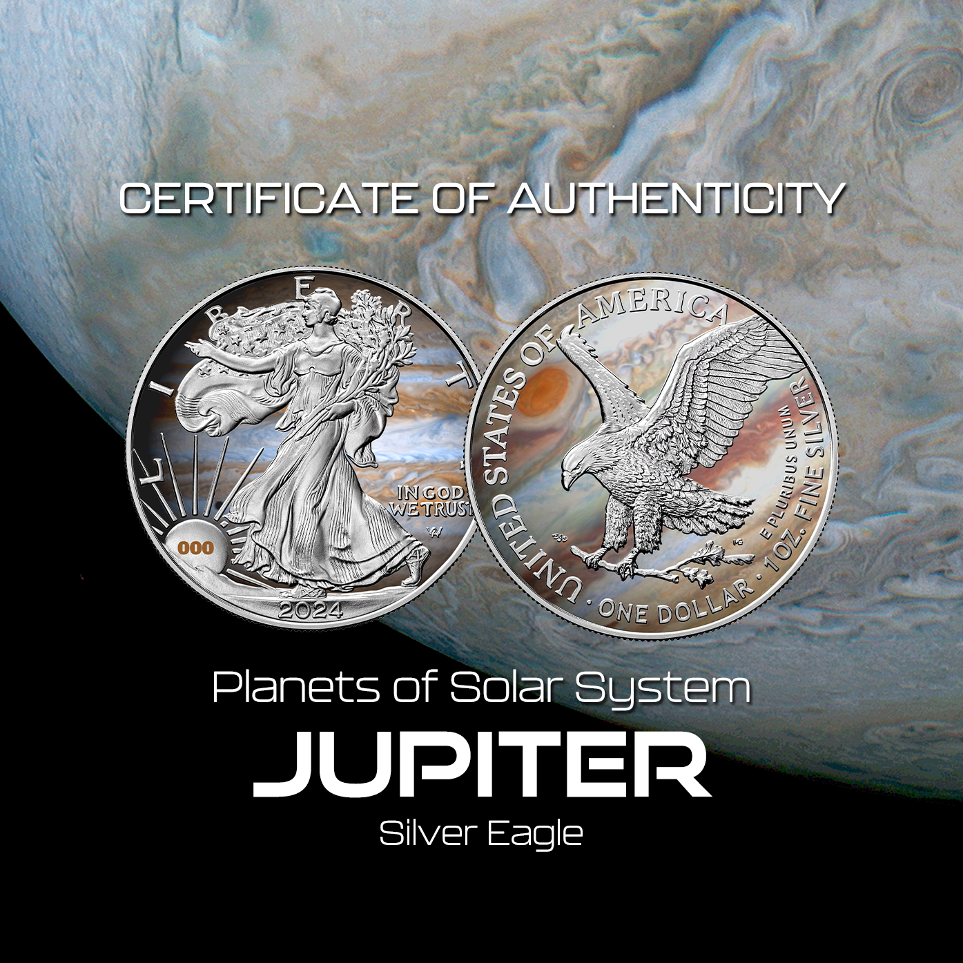 2024 Jupiter Silver Eagle - Planets of the Solar System Series