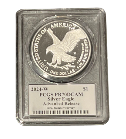 2024-W Silver Eagle - Advance Release & Cleveland Signature - PCGS PR70 DCAM