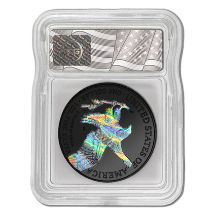 2024 Black Ruthenium Silver Eagle - ICG GEM BU