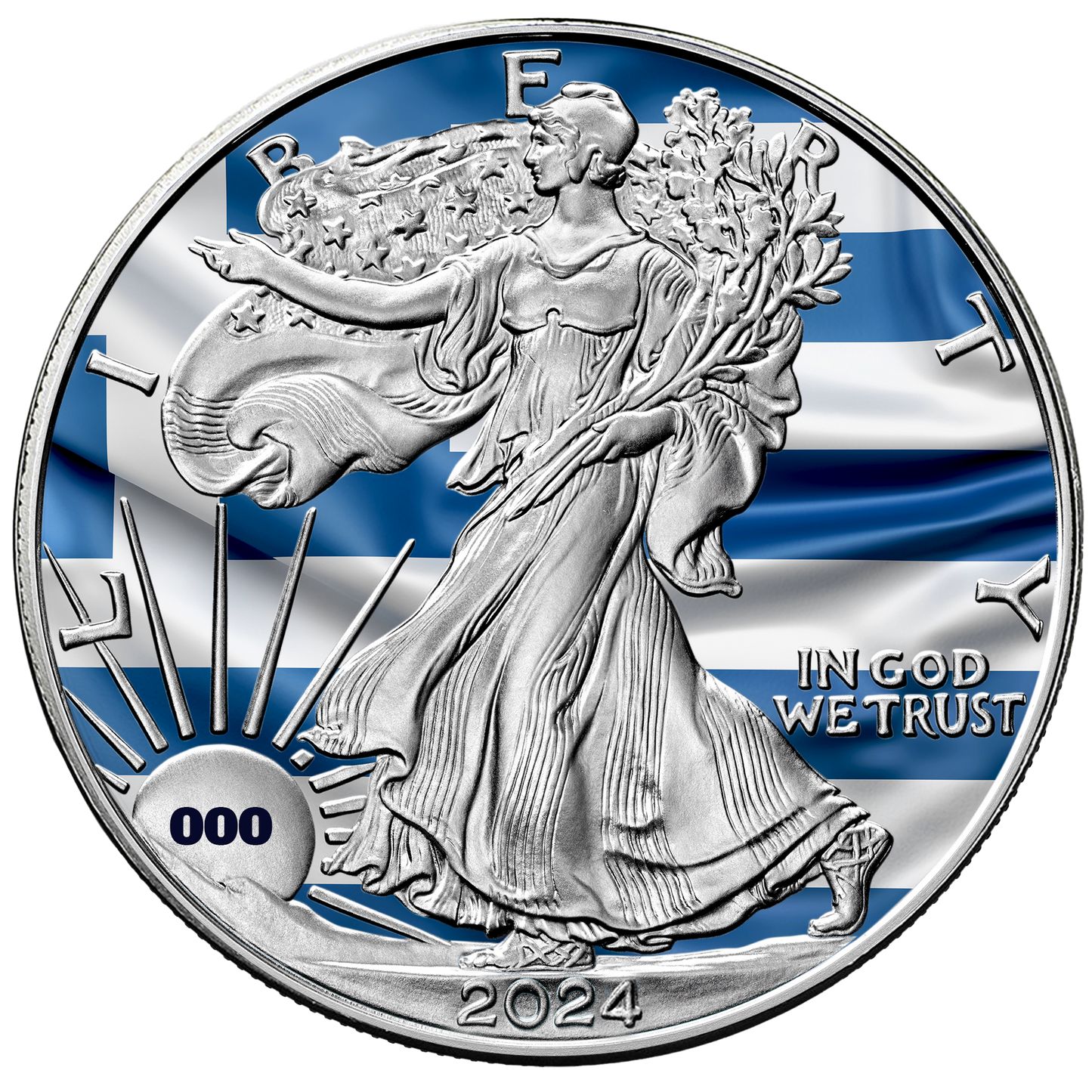 2024 Flags of the World Silver Eagle - Greece - First Edition