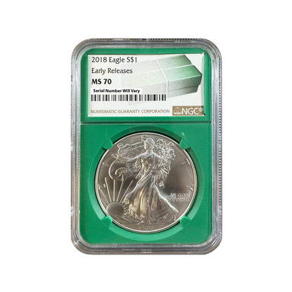 2018 Silver Eagle - Monster Box Label - NGC MS70 Early Releases