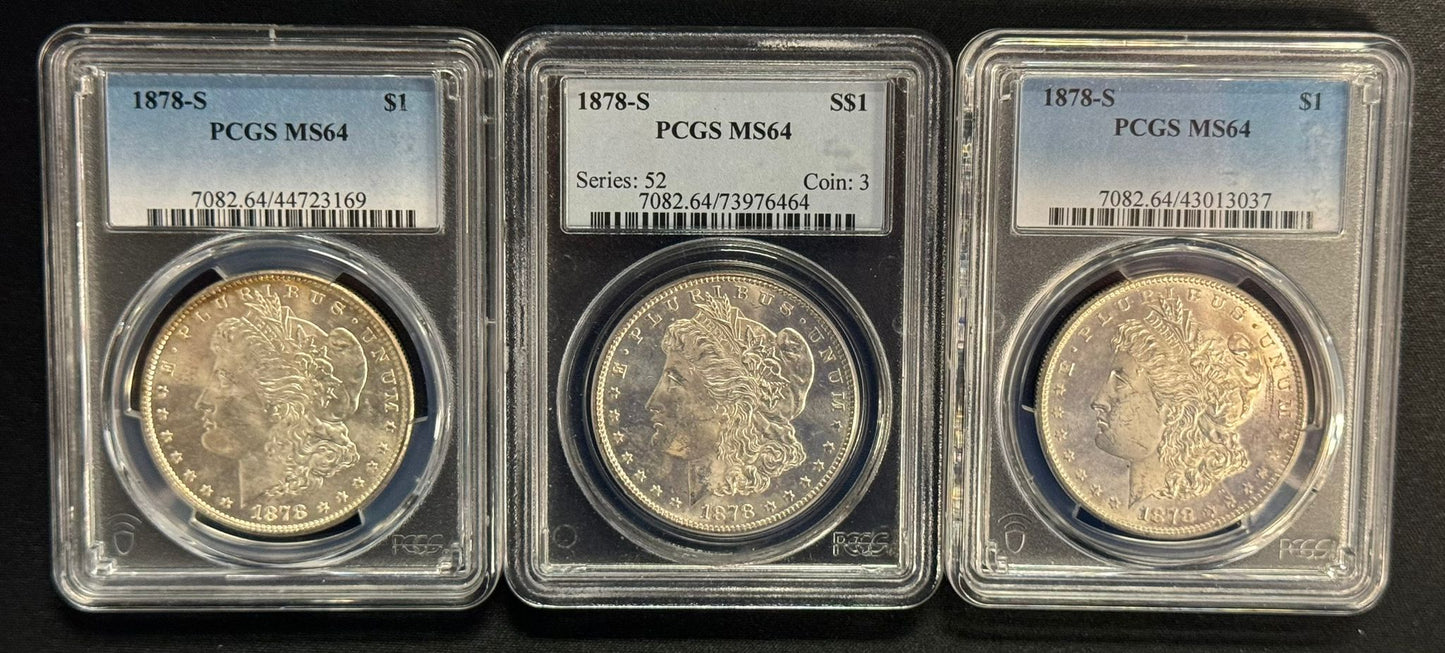 1878-S Morgan Silver Dollar San Francisco - PCGS MS64