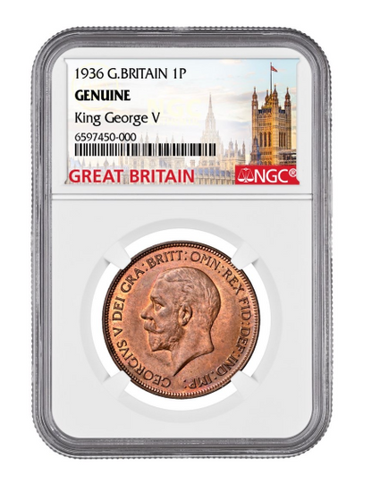 1936 Great Britain 1 P King George V - NGC Genuine