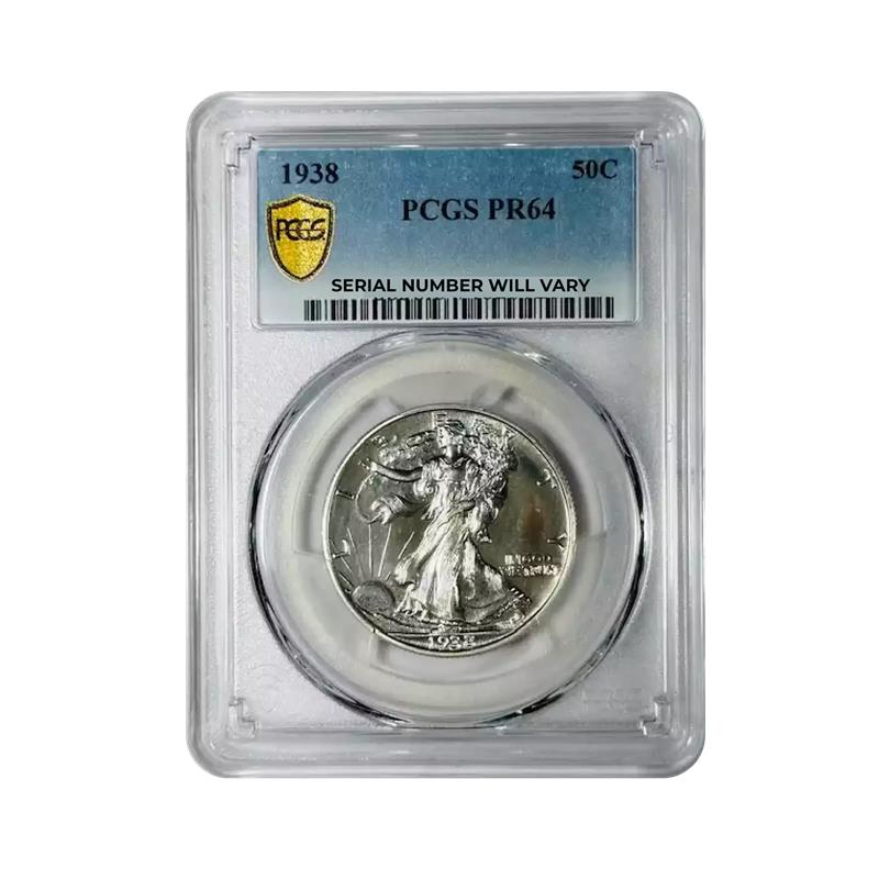 1938 Walking Liberty Silver Half Dollar - PCGS PR64