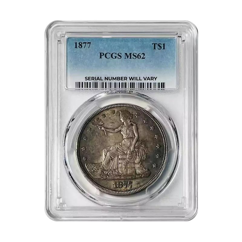 1877 Trade Silver Dollar - PCGS MS62