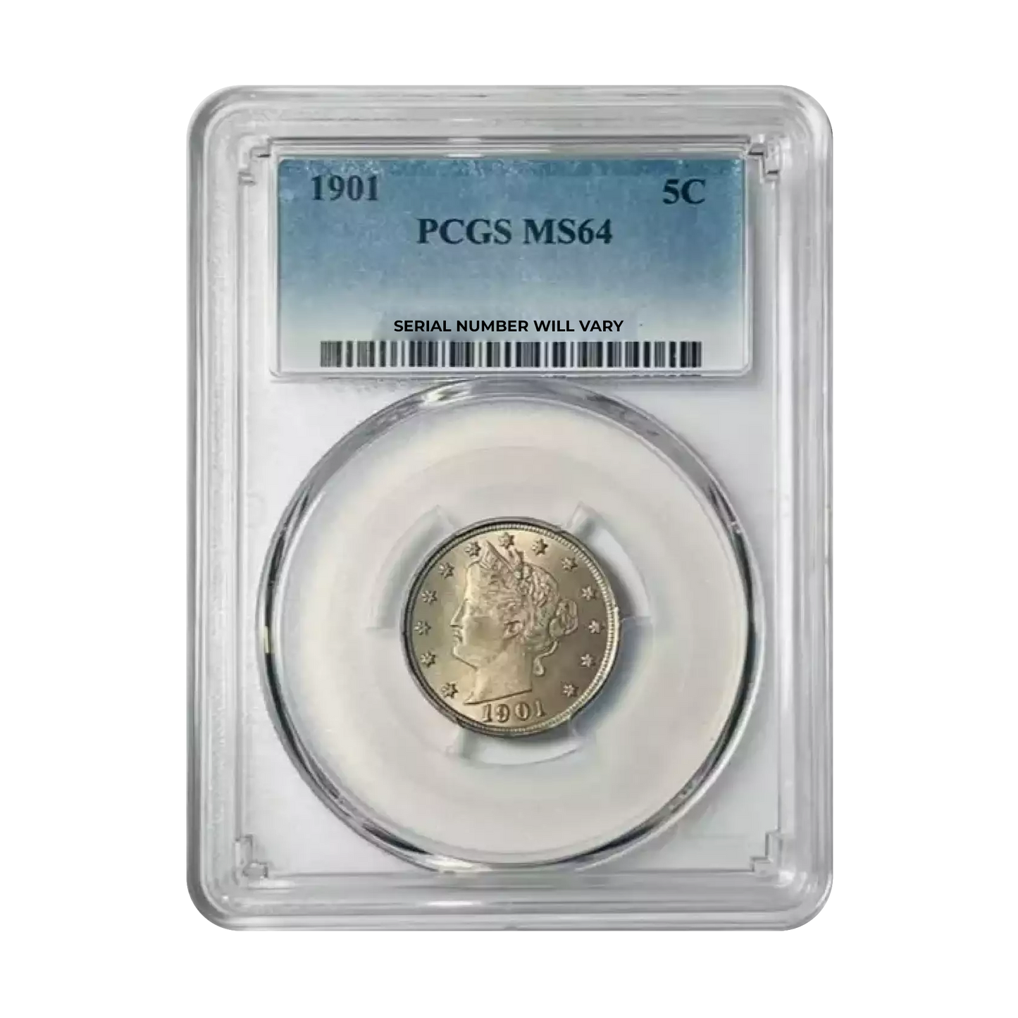 1901 Liberty Head Nickel - PCGS MS64