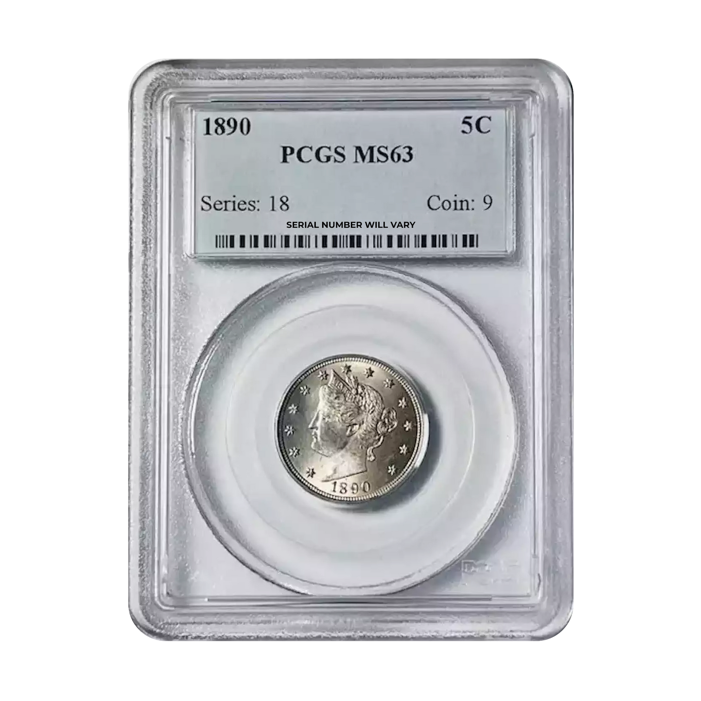 1890 Liberty Head Nickel - PCGS MS63