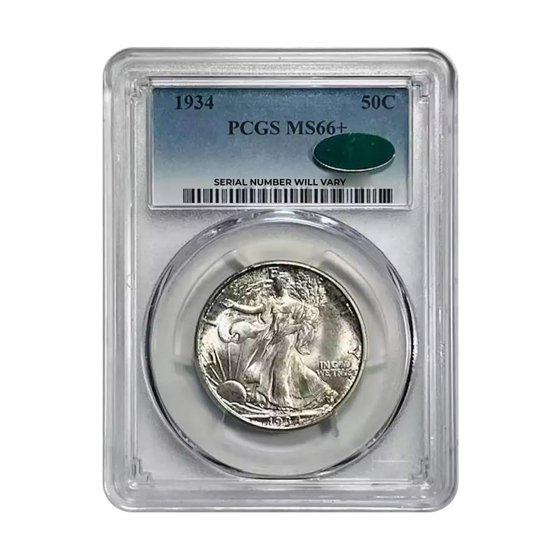 1934 Walking Liberty Silver Half Dollar - PCGS MS66+ CAC