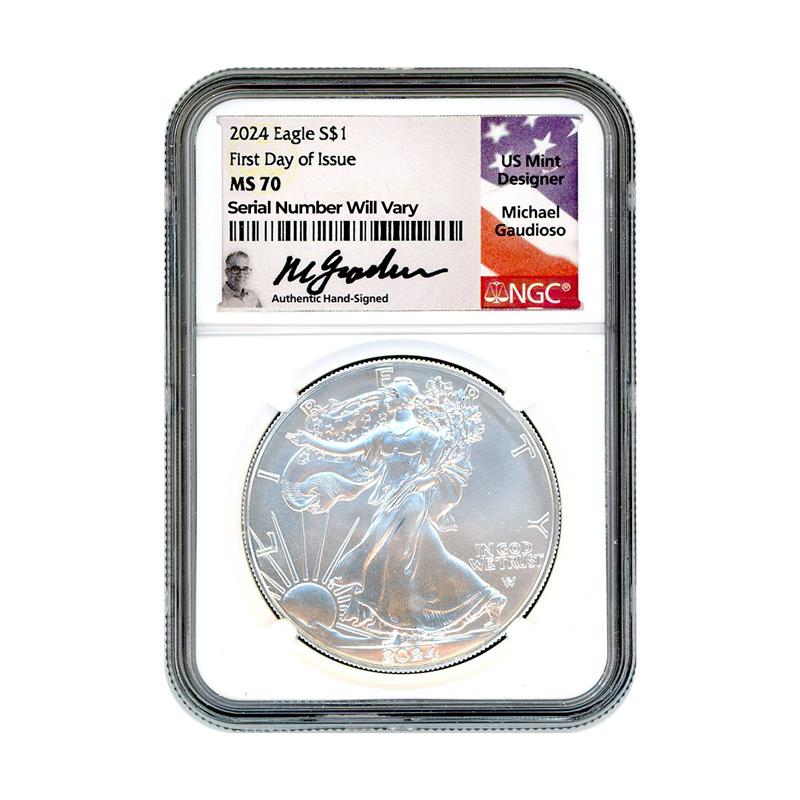 2024 Silver Eagle - Michael Gaudioso Signature Label - NGC MS70 FDOI