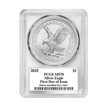 2025 Silver Eagle – Emily Damstra Signature Label – PCGS MS70 FDI