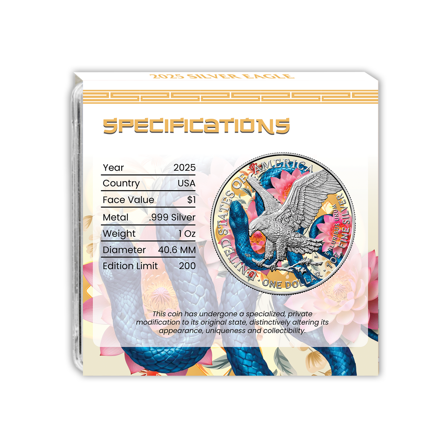 2025 Chromatics Year of the Snake Silver Eagle