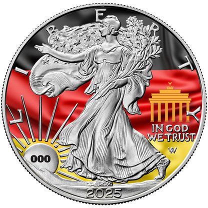 2025 Flags of the World Silver Eagle - Germany - First Edition