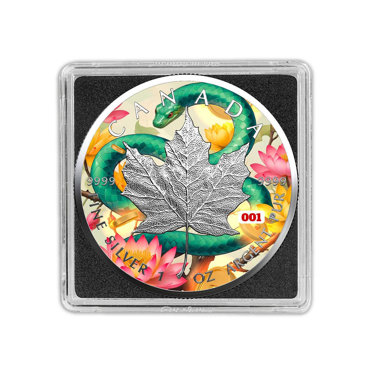 2025 Chromatics Year of the Snake Maple Leaf 1 oz Silver