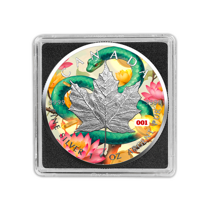 2025 Chromatics Year of the Snake Maple Leaf 1 oz Silver