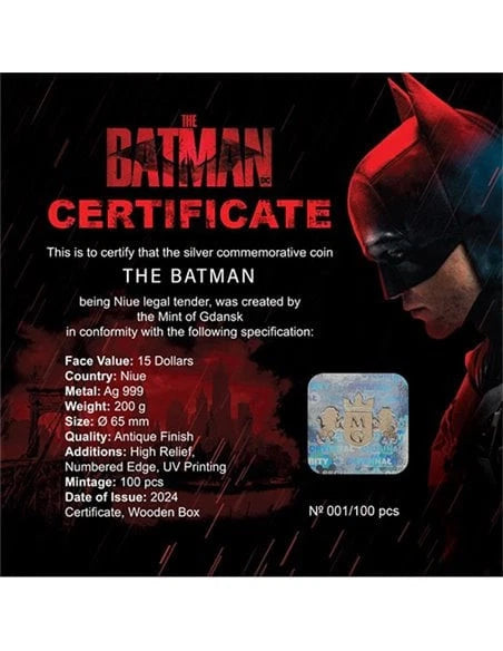 2024 Niue Batman The Dark Knight 200g Silver Coin