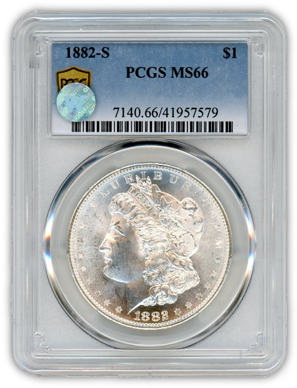 1882 Morgan Silver Dollar San Francisco - PCGS MS66 Sight White