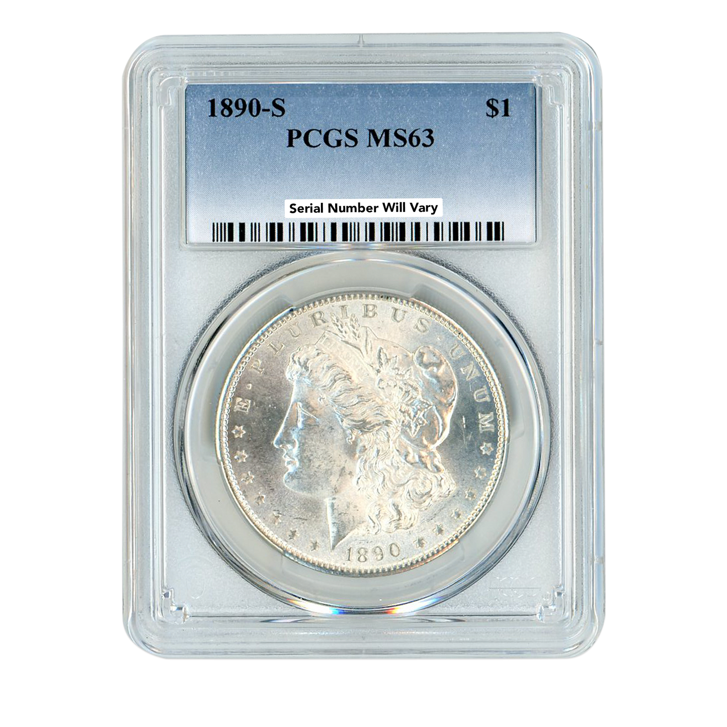 1890-S Morgan Silver Dollar  San Francisco - PCGS MS63