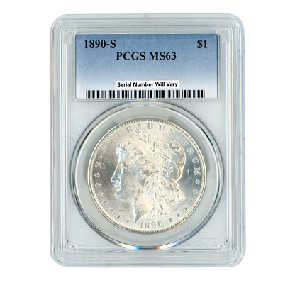 1890-S Morgan Silver Dollar  San Francisco - PCGS MS63