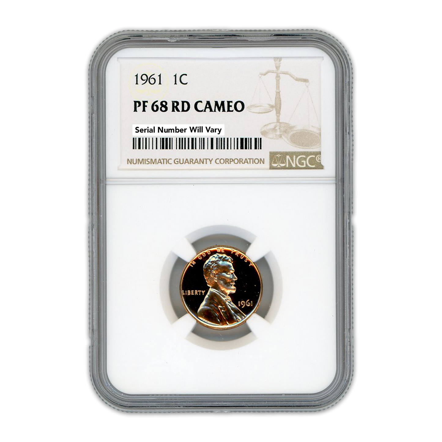 1961 Lincoln Cent - NGC PF68 RD Cameo