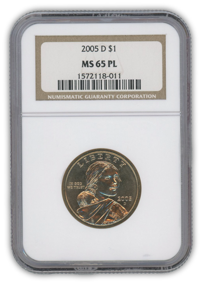 2005 Sacagawea Dollar Denver - NGC MS65 PL Prooflike