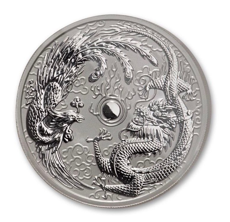 2017 Dragon & Phoenix Error 1 Oz Silver - Perth Mint - Business