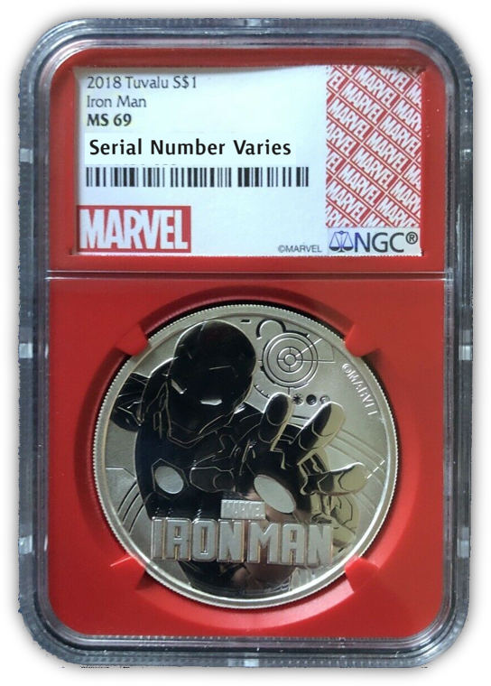 2018 Iron Man 1 Oz Silver - NGC MS69 Red Core