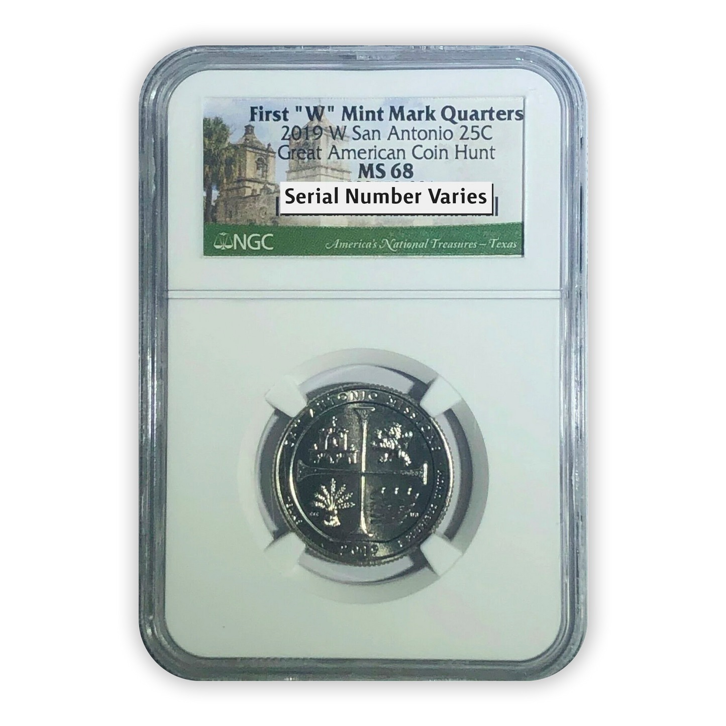 2019 San Antonio Missions Quarter Dollar West Point - NGC MS68