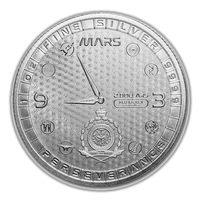 2021 Mars Landing - Perseverance Rover - 1oz Silver Brilliant Uncirculated Coin