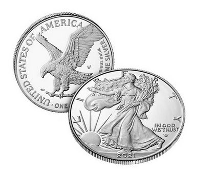 2021 Silver Eagle - West Point Proof - Type 2 - Original Government Packaging (OGP)